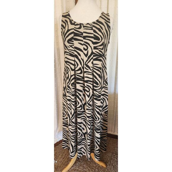 SL White stag animal leopard print dress - Picture 1 of 8